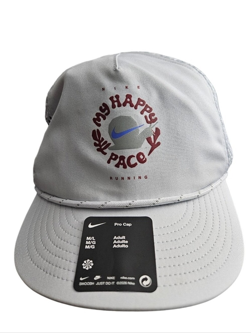 Nike Sizez M/L Dri-Fit Unstructured Running Pro My Happy Pace Hat